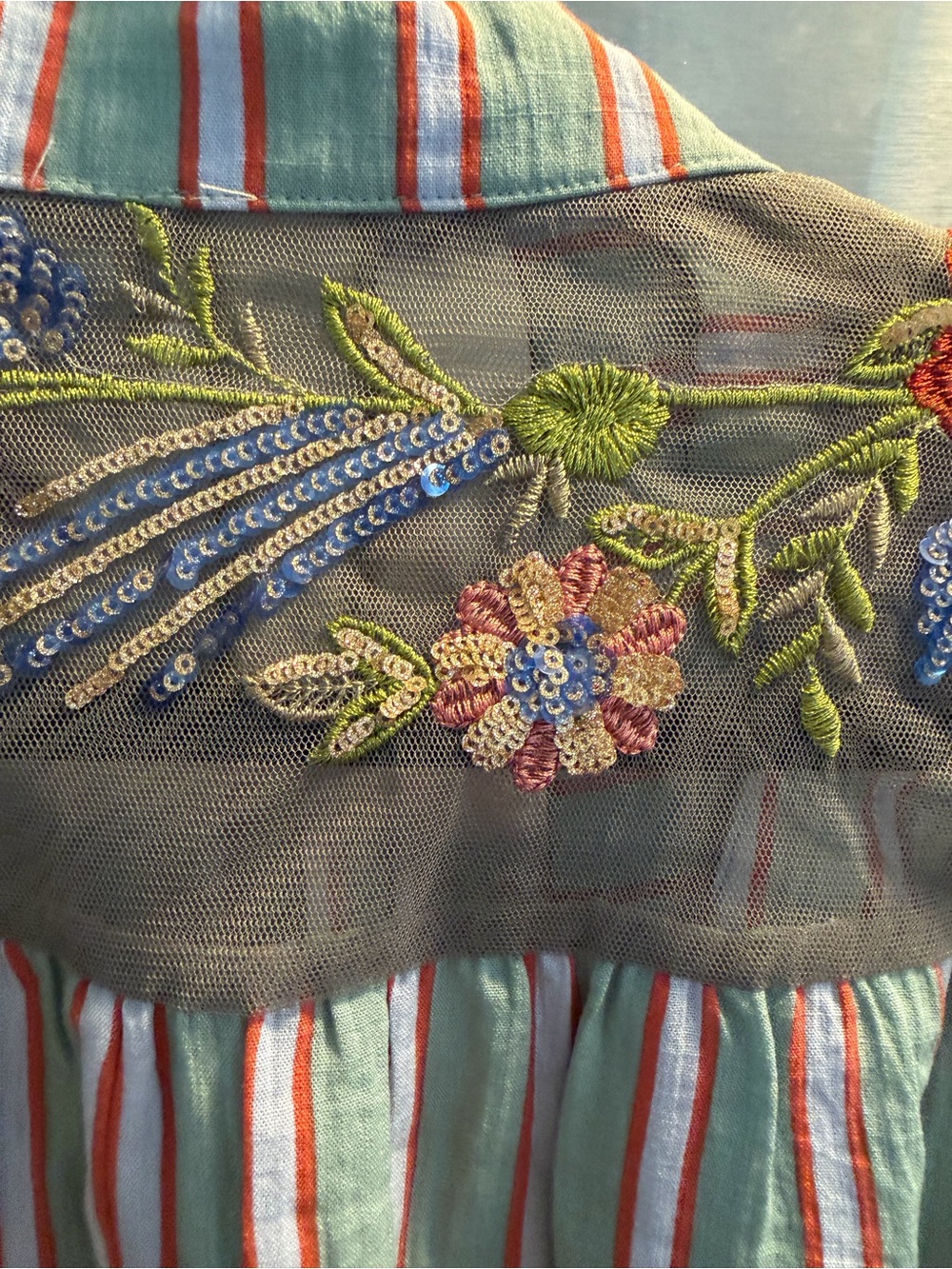 Aratta Multicolor Striped & Floral Open Kimono Jacket - Picture 12 of 12